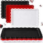 6 Pcs Casino Plastic Serving Tray Rectangle Serving Platters in Casino