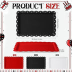 6 Pcs Casino Plastic Serving Tray Rectangle Serving Platters in Casino, alternate view 3
