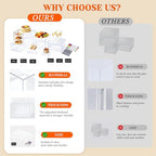 6 Pcs Clear Acrylic Buffet Risers & Dessert Table Food Display Stand Set in clear, alternate view 4