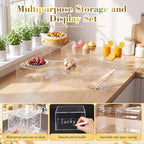 6 Pcs Clear Acrylic Buffet Risers Set Square Acrylic Display Boxes in Clear, alternate view 3