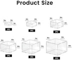6 Pcs Clear Acrylic Buffet Risers Stackable Nesting Square Food Display Boxes, 3", 4", 5", 6", 7", 8" Catering, alternate