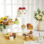 6 Pcs Clear Acrylic Cake Stands Round Cupcake Dessert Display Holder in Clear, alternate view 2