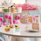 6 Pcs Clear Acrylic Cake Stands Round Cupcake Dessert Display Holder in Clear, alternate view 6