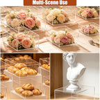 6 Pcs Clear Acrylic Display Risers 6"-11" Buffet Dessert Stands, alternate view 4
