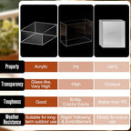 6 Pcs Clear Acrylic Display Risers 6"-11" Buffet Dessert Stands, alternate view 6
