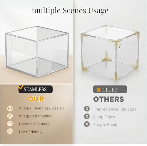 6 Pcs Clear Acrylic Food Display Stands in transparent, alternate view 5