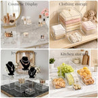 6 Pcs Clear Acrylic Food Display Stands in transparent, alternate view 6