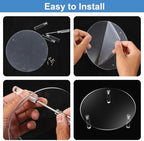 6 Pcs Clear Acrylic Risers Display Stands, Round Transparent Acrylic Risers for Display with 3 Sizes, alternate view 4