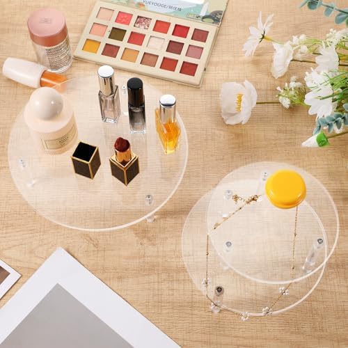 6 Pcs Clear Acrylic Risers Display Stands, Round Transparent Acrylic Risers for Display with 3 Sizes, alternate view 6