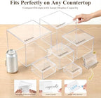 6 PCS Clear and White Dessert Table Display with Mini Sign in Multi in Transparent, alternate view 3