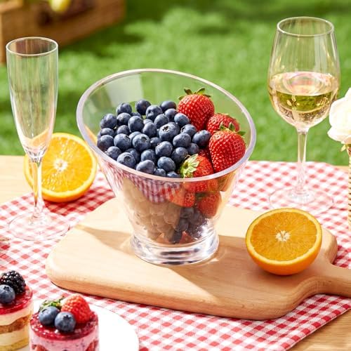 6 Pcs Clear Plastic Serving Bowls with Scoops, Candy Dishes, 12oz in 12oz in Clear, alternate view 4