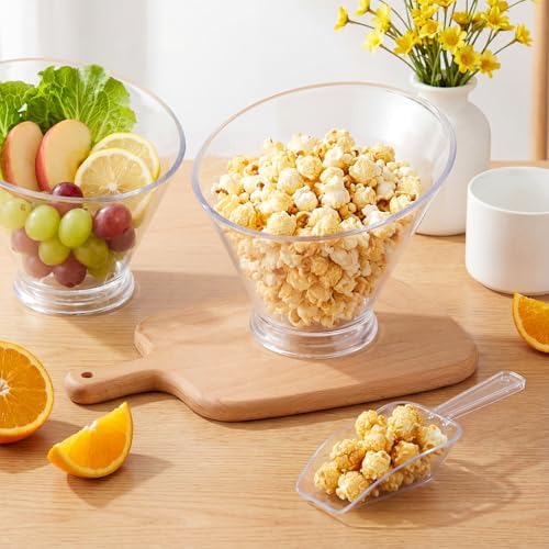 6 Pcs Clear Plastic Serving Bowls with Scoops, Candy Dishes, 30oz in 30oz in Clear, alternate view 2