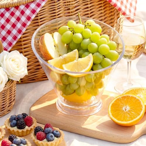 6 Pcs Clear Plastic Serving Bowls with Scoops, Candy Dishes, 30oz in 30oz in Clear, alternate view 4