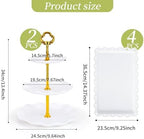 6 Pcs Cupcake Stand Dessert Table Display Set 2 Pcs 3 Tier Plastic Cake Stand Holder 4 Pcs Dessert Serving Tray, alternate