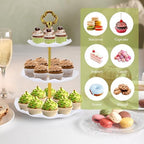 6 Pcs Cupcake Stand Dessert Table Display Set 2 Pcs 3 Tier Plastic Cake Stand Holder 4 Pcs Dessert Serving Tray, alternate
