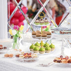 6 Pcs Cupcake Stand Dessert Table Display Set 2 Pcs 3 Tier Plastic Cake Stand Holder 4 Pcs Dessert Serving Tray, alternate