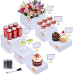 6 Pcs Cupcake Stand-Dessert Table Display Set, Display Shelf Acrylic Buffet Risers and Display Stand for Buffet