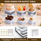 6 Pcs Cupcake Stand-Dessert Table Display Set, Display Shelf Acrylic Buffet Risers and Display Stand for Buffet, alternate