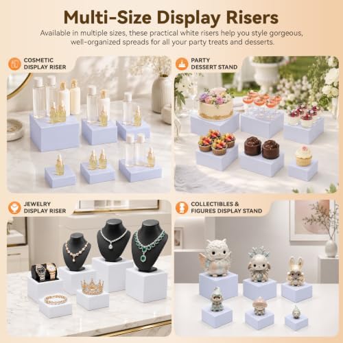 6 Pcs Cupcake Stand-Dessert Table Display Set, Display Shelf Acrylic Buffet Risers and Display Stand for Buffet, alternate