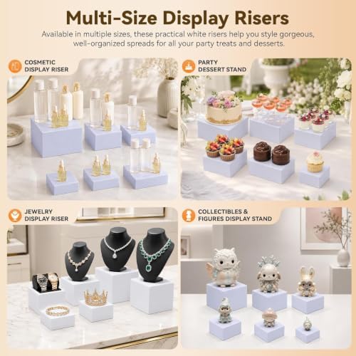 6 Pcs Cupcake Stand-Dessert Table Display Set, Display Shelf Acrylic Buffet Risers and Display Stand for Buffet, alternate