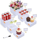 6 Pcs Cupcake Stand, White 3-4-5-6-7-8" in White3-4-5-6-7-8"
