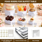 6 Pcs Cupcake Stand, White 3-4-5-6-7-8" in White3-4-5-6-7-8", alternate view 3