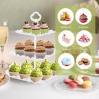 6 Pcs Dessert Table Display Set - 2 X Cupcake Stand Holder/Cup Cake Tier Tower & 4 X Serving Tray Combo for Tea, alternate
