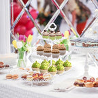 6 Pcs Dessert Table Display Set - 2 X Cupcake Stand Holder/Cup Cake Tier Tower & 4 X Serving Tray Combo for Tea, alternate