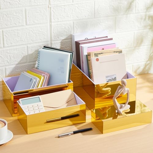 6 Pcs Extra Large Acrylic Buffet Risers, 7 to 12 Inch, Gold in about 6 x 6 x 2 inches, 7 x 7 x 4 inches, 8 x 8 x, alternate