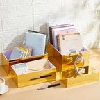 6 Pcs Extra Large Acrylic Buffet Risers, 7 to 12 Inch, Gold in about 6 x 6 x 2 inches, 7 x 7 x 4 inches, 8 x 8 x, alternate
