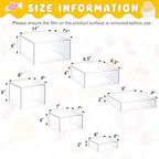 6 Pcs Extra Large Acrylic Buffet Risers, Square 6 to 11 In, Clear in about 6 x 6 x 2 inches, 7 x 7 x 4 inches, 8, alternate