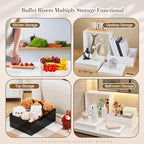 6 Pcs Extra Large Acrylic Buffet Risers, Square 6 to 11 In, Clear in about 6 x 6 x 2 inches, 7 x 7 x 4 inches, 8, alternate