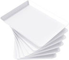 6 Pcs Extra Large Serving Trays for Party, 16" x 12" Food Platters in White