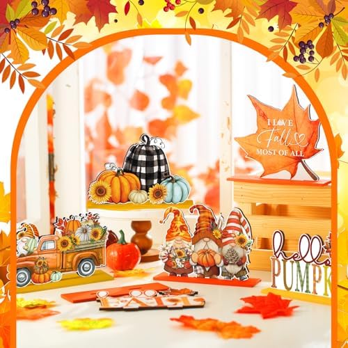 6 Pcs Fall Thanksgiving Table Decor, Fresh, Orange, alternate view 2
