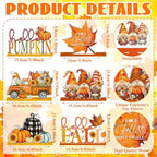 6 Pcs Fall Thanksgiving Table Decor, Fresh, Orange, alternate view 3