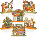 6 Pcs Fall Thanksgiving Table Decor, Rustic, Light Orange