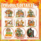 6 Pcs Fall Thanksgiving Table Decor, Rustic, Light Orange, alternate view 3