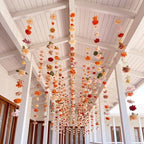 6 Pcs Floating Flowers Garland 35.46 ft Faux, Classic, Champagne, alternate view 5