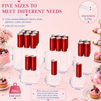 6 Pcs Food Risers for Display Party Buffet Riser Clear(4",4",5",6",7",8") in Clear, alternate view 2