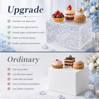 6 Pcs Food Risers for Display Party Buffet Riser Glacier(4",4",5",6",7",8") in Glacier, alternate view 6