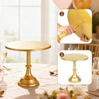 6 Pcs Gold Cake Stand Set Metal Dessert Table Display Holder in Gold, alternate view 3