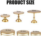 6 Pcs Gold Cake Stand Set Metal Dessert Table Display Holder in Gold, alternate view 4