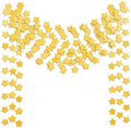 6 Pcs Gold Glitter Star Paper Garland Twinkle Bunting Banner Hanging Decorations for Christmas Birthday Party