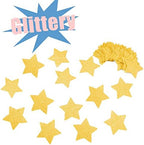 6 Pcs Gold Glitter Star Paper Garland Twinkle Bunting Banner Hanging Decorations for Christmas Birthday Party, alternate view