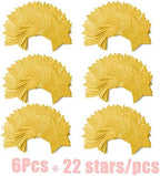 6 Pcs Gold Glitter Star Paper Garland Twinkle Bunting Banner Hanging Decorations for Christmas Birthday Party, alternate view