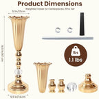 6 Pcs Gold Wedding Centerpieces for Tables Bulk, Tall Flower Trumpet Vases for Centerpieces, Metal Centerpiece, alternate