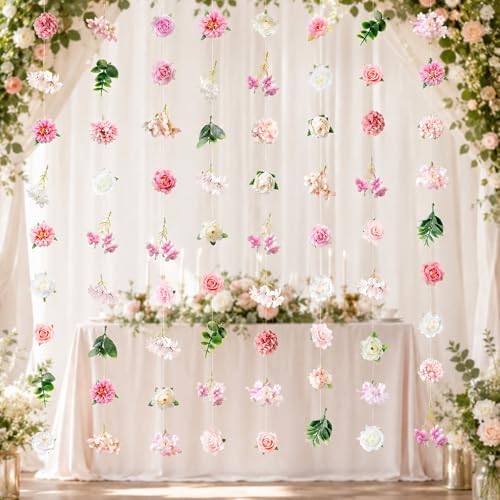 6 PCS Hanging Flowers Garland with Hooks, alternate view 4