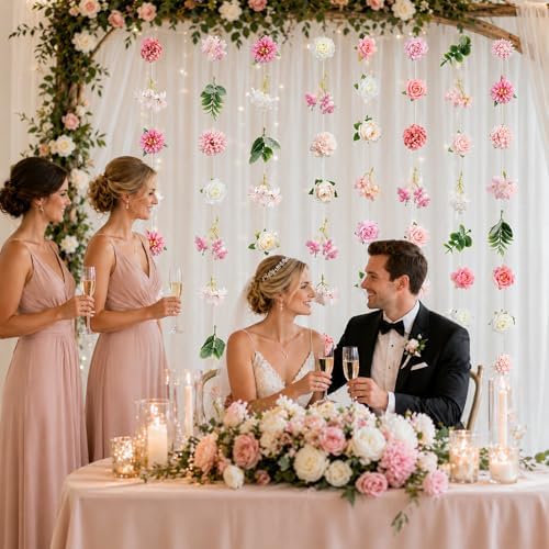 6 PCS Hanging Flowers Garland with Hooks, alternate view 5