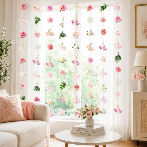 6 PCS Hanging Flowers Garland with Hooks, alternate view 6