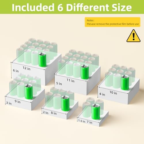 6 Pcs Large Buffet Risers Display Stands Set 7" to 12"- Acrylic Food & Dessert Table Display Stand Shelf for, alternate view